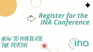 Register for INA Conference [upl. by Jacquette]