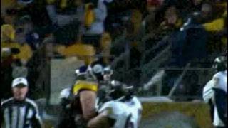 Huge Hit on Willis McGahee  AFC Championship Jan 18 2009 [upl. by Hymie]