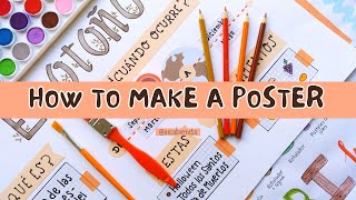 HOW TO MAKE A POSTER FOR SCHOOL PROJECT 💥 ⚡ CREATIVE POSTER PRESENTATION IDEAS [upl. by Hjerpe]