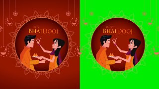 Beautiful Bhai Dooj animation and Whatsapp Video  Green Screen Motion Graphics  HD 1920x1080 [upl. by Aiehtela]