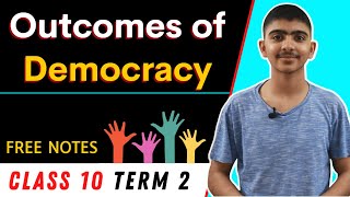 OUTCOMES OF DEMOCRACY  CLASS 10 SST TERM 2  ONE SHOT FULL CHAPTER 💥👍  CIVICS  Learn with Madhu [upl. by Ivonne868]