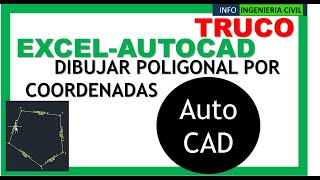 🔝Dibujar POLIGONAL por COORDENADAS en AUTOCAD con EXCEL  Trucos AutoCAD [upl. by Anilorak571]