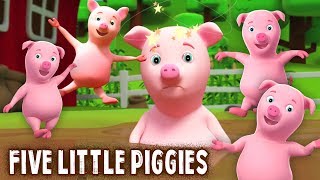 Cinco cerditos  canción infantil para niños  Five Little Piggies [upl. by Ynahpets781]