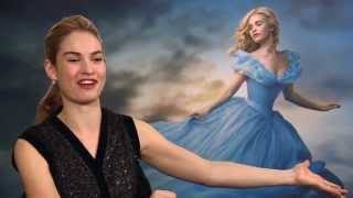 Cinderella Lily James quotCinderellaquot First Official Movie Interview  ScreenSlam [upl. by Lekim]