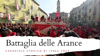 Ivrea Carnevale 2019 la battaglia delle arance [upl. by Akenehs]