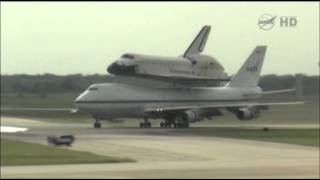 Raw Video Shuttle Endeavour Stops in Houston [upl. by Julina]