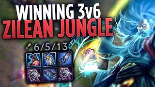 WINNING A 3V6 WITH ZILEAN JUNGLE  MY FUNNIEST GAME EVER  Tarzaned [upl. by Scrivenor651]