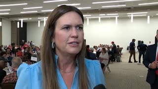 Raw interview Arkansas Gov Sarah Huckabee Sanders discusses her support for Trump at RNC [upl. by Havot]