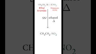 Preparation of nitroethane from ethyl bromide  Organic Nitrogen Compounds  Class 12 shorts [upl. by Mraz]