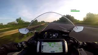 Kawasaki Ninja H2 SX SE Maximum Speed Autobahn [upl. by Towroy]