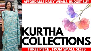 Kurtha Collections  Daily Wear  Three Piece  25AUG23 [upl. by Rashidi570]