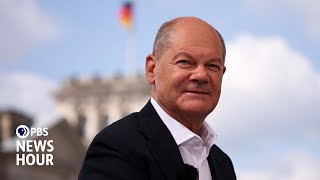 German Chancellor Scholz on NATOs future supporting Ukraine and working with Biden [upl. by Hukill]