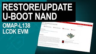 Restoring and Updating UBoot NAND on OMAPL138 [upl. by Alyssa]