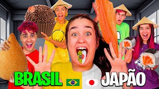 COMIDA BRASILEIRA VS JAPONESA doces extremos [upl. by Hauger]