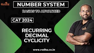 CAT exam preparation videos 2024  Recurring Decimal Cyclicity [upl. by Anirroc204]