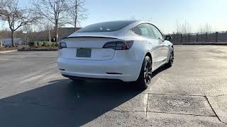 Walkaround Model 3 Performance Spacers  514mm on Tesla Factory 20quot Uberturbine Wheels [upl. by Elidad513]