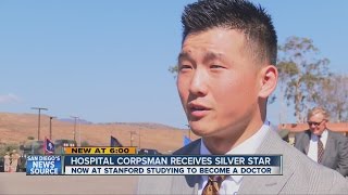 Navy hospital corpsman receives Silver Star at Camp Pendleton [upl. by Lednor]