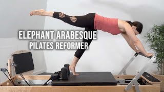 Elephant Arabesque Exercises  Pilates Reformer [upl. by Ahsotal]