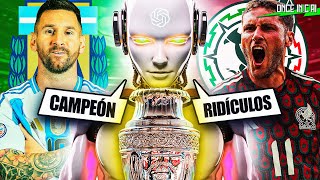 INTELIGENCIA ARTIFICIAL PREDICE al CAMPEÓN de la COPA AMÉRICA ¡¿ARGENTINA o MÉXICO [upl. by Vinaya]