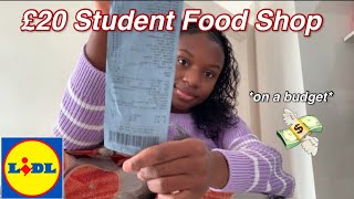 £20 Student Food Shop at Lidl  Living on a Budget [upl. by Aicnom428]