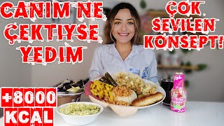 CANIM NE ÇEKTİYSE YEDİM 5Sebzeli NoodleFalafelKuruPilavBörek vs8000 KCAL [upl. by Diena738]