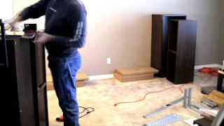 Ikea BestaFramsta  Wall Mount Entertainment Center Assembly Part 2 [upl. by Attenwad]