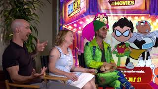 TEEN TITANS GO interview  Hynden Walch Greg Cipes amp Scott Menville [upl. by Chandos57]