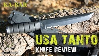 Kabar USA Black Tanto 1245 Knife Review  OsoGrandeKnives [upl. by Barhos]