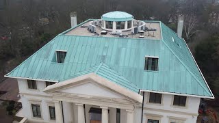 Bishops Avenue Billionaires Row By Drone 4K London UK [upl. by Annaira]