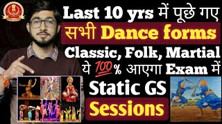 सभी Important Dance Forms for SSC CGL exam  Classical and Folk Dances  Static Gk course for SSC [upl. by Adnamahs]