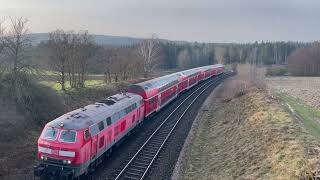 RegionalExpress RE 2 mit BR 218 Hof  München [upl. by Aitak]