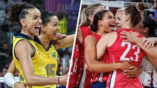 ALL quotMEGA RALLYquot of Brazil  USA in VNL  Volleyball Nations League 2024 [upl. by Reed]