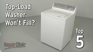 TopLoad Washer Won’t Fill — Washing Machine Troubleshooting [upl. by Ahtanoj]