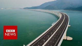 Worlds longest sea bridge  BBC News [upl. by Ahcrop]