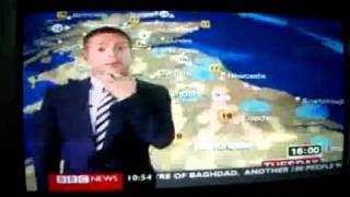 BBC weather man Tomasz Schafernaker gives the finger live on air [upl. by Defant]