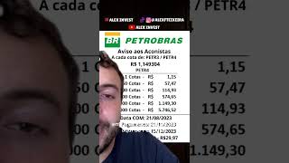 Petrobras anunciou pagamento de DIVIDENDOS Data COM PETR4 PETR3 [upl. by Moriah]