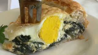 Torta Pasqualina  Italian Easter Puff Pastry Pie [upl. by Akiram]