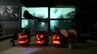 Halloween 2016 using 11 projectors for AtmosFEARfx video projections [upl. by Eylsel312]