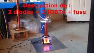 IGBT Destruction  Tesla Coil [upl. by Niamor]