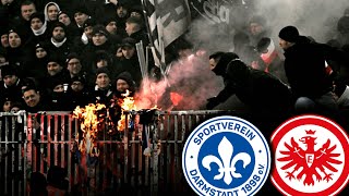 Brennender Zaun RiesenChoreo amp MegaComeback Darmstadt  Frankfurt 22 [upl. by Enitsyrhc]