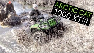 ARCTIC CAT 1000 XT amp Polaris Sportsman 500 4X4 Mudding [upl. by Eiramalegna]