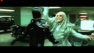 The Matrix Reloaded  Morpheus VS The Twins  Garage Fight SceneHD [upl. by Ennoval]