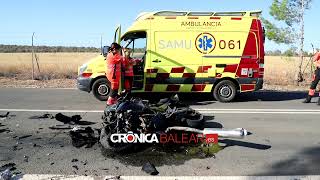 Fallece una motorista en un accidente frontal en la carretera de Cabo Blanco [upl. by Nitsrek]