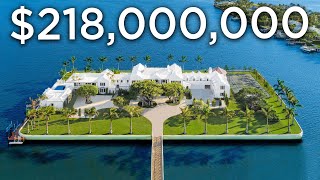 Touring a 218000000 Florida Mega Mansion on a Private Island [upl. by Assenyl]