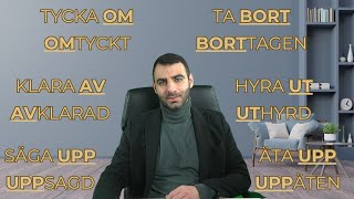 Tycka omOmtyckt Ta bortBorttagen Hyra utUthyrd Partikelverb till Perfekt particip [upl. by Dar]