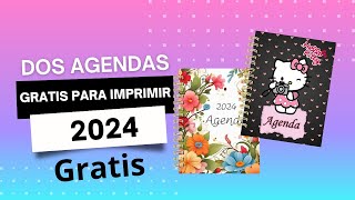 DIY agenda 2024 para imprimir gratis les regalo dos nuevas agendas [upl. by Linc786]