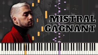 SOFIANE PAMART  MISTRAL GAGNANT  SHEETS  Piano Tutorial Synthesia [upl. by Seka]