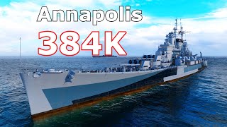 World of WarShips Annapolis  3 Kills 384K Damage [upl. by Sheline]