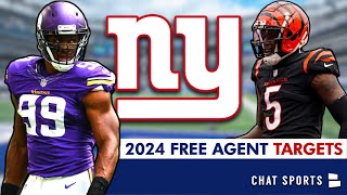 New York Giants 2024 NFL Free Agent Targets  What Will Joe Schoen Do With 60 MM In Cap Space [upl. by Leunammi440]