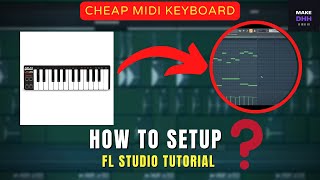 HINDI How to setup Akai LPK 25 in FL Studio 21  Cheap and value for money MIDI Controller [upl. by Elladine]